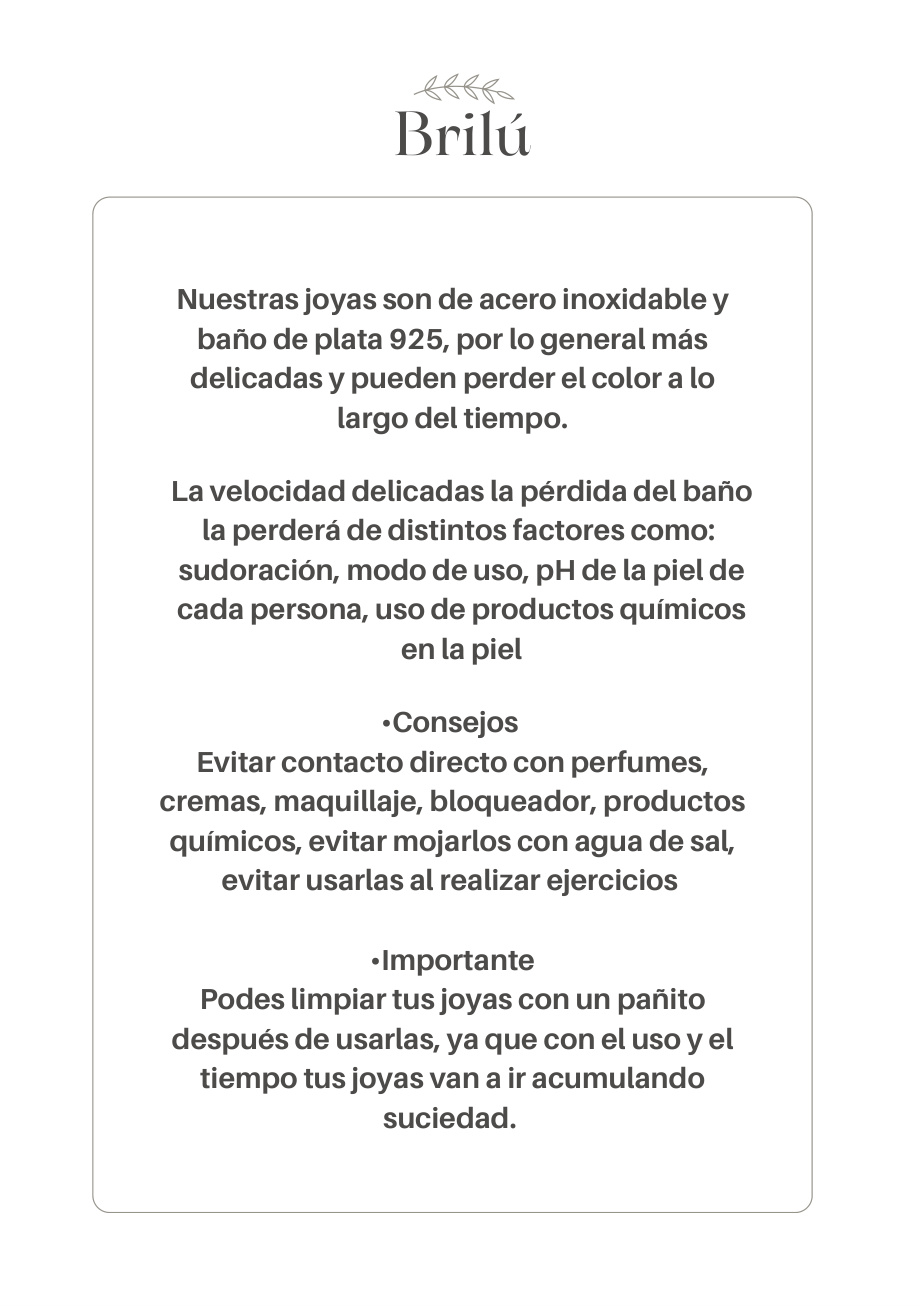 Cuidados para la nueva joyería Brilú